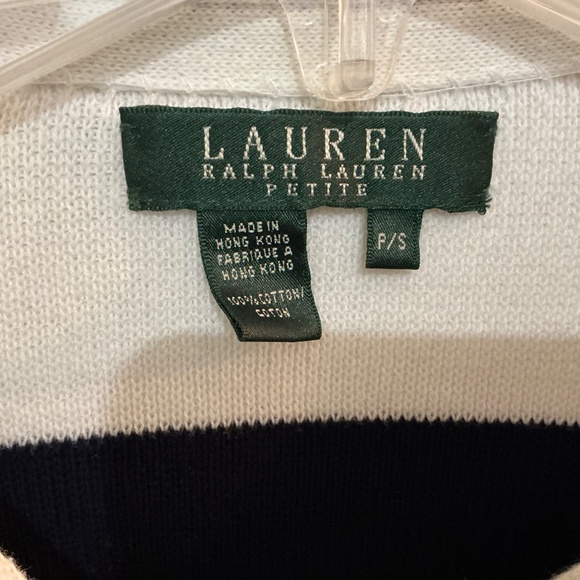 Ralph Lauren Women’s Business  spring cardigan black/white gold buttons  S/P - Picture 4 of 4